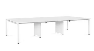 Biurko Pason - Workstation 6 - Biały - Stelaż i Blat - 360x140 cm - YZ-02 Biały - Biurka - miniaturka - grafika 1