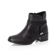 Moda i Uroda OUTLET - Rieker Damskie sztyblety 77658, czarny - 41 EU - miniaturka - grafika 1