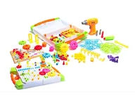 Puzzle - Puzzle Klocki w walizce 4w1 + wkrętarka 181 el. - miniaturka - grafika 1