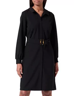 Sukienki - VERO MODA Women's VMPAM L/S Shirt Dress JRS BTQ sukienka, czarna, L, czarny, L - grafika 1