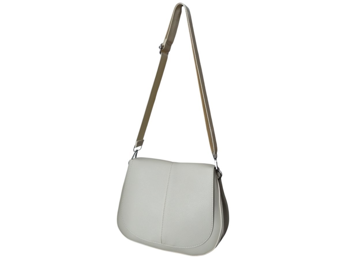 Torebka Damska , Mała Listonoszka Na Ramię Beżowa, Miejska