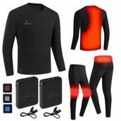 Spodnie narciarskie - Bielizna podgrzewana MISSION AIR E-Underwear Men Set (rozmiar XL) Czarny 2 x Powerbank - miniaturka - grafika 1
