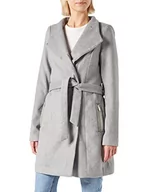 Płaszcze damskie - VERO MODA TALL VMTWODOPE Belt 3/4 Wool Jacket GA Tall płaszcz, jasnoszary melanż, XL/T, jasnoszary melanżowy - miniaturka - grafika 1