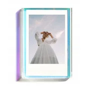 Ramki na zdjęcia - Ramka Stojąca Na Zdjęcie Od Fuji Instax Mini / Polaroid / Kodak / Hp / Xiaomi / Canon / Zink - Przezroczysta - Mieniąca - miniaturka - grafika 1