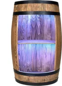 Kredensy - Drewniana beczka bareki z oświetleniem LED RGB. Wysokość 80cm. - miniaturka - grafika 1