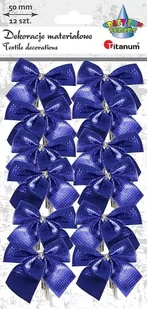 Titanum Kokarda materiałowa 50mm 12szt chabrowa - Pozostałe akcesoria dla plastyków - miniaturka - grafika 1
