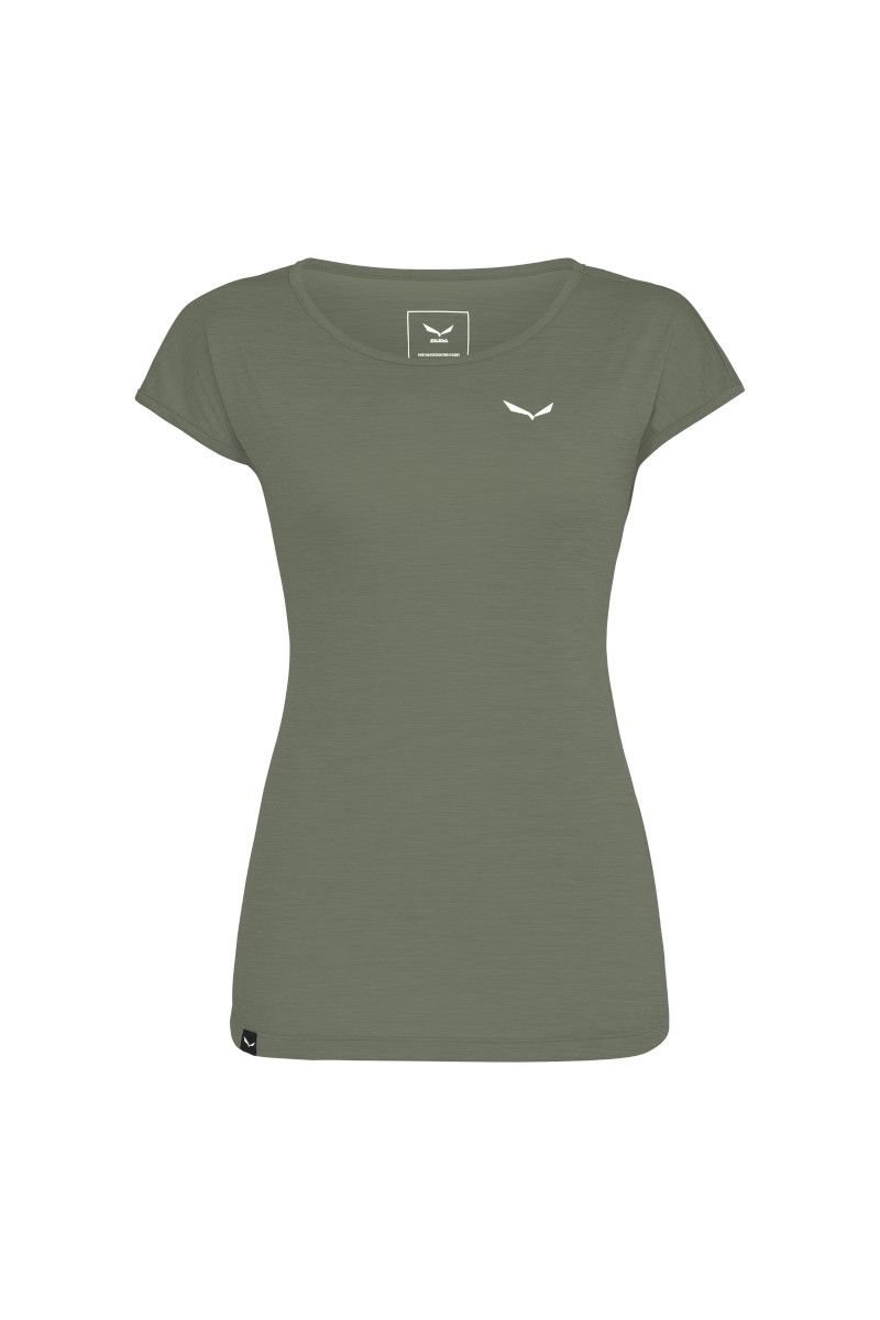 Salewa Koszulka trekkingowa damska Puez Melange Dry SS Tee Women zielona 42_XL