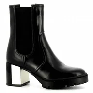 Botki damskie - Czarne sztyblety na stabilnym obcasie CARINII - Carinii - miniaturka - grafika 1