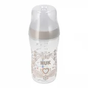 Butelki dla niemowląt - NUK Perfect Match, butelka antykolkowa ze smoczkiem silikonowym, rozmiar M, serca, od 3 miesiąca, 260 ml - miniaturka - grafika 1