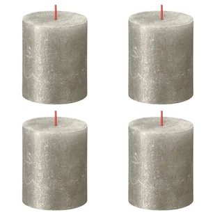 Bolsius Świece pieńkowe Shimmer, 6 szt., 80x68 mm, kolor szampana Sfeerpunt - Świece - miniaturka - grafika 1
