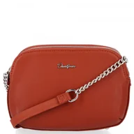 Torebki damskie - Uniwersalna Torebka Damska Trzykomorowa Listonoszka firmy David Jones Ceglasta - miniaturka - grafika 1