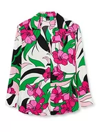 Koszule damskie - PINKO Damska koszula Cruciale płótno żaglowe Fluida S, ZPA_Multi czarny/fuksja, 42, Zpa_multi czarny/fuksja, 40 - miniaturka - grafika 1