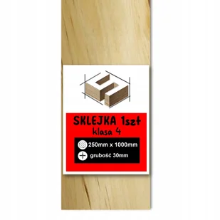 SKLEJKA 30mm FORMATKA DO LASERA CNC GRAWER 25x100cm 250x1000mm Klasa 4 - Dekoratorstwo - miniaturka - grafika 1