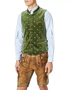 Stockerpoint Męska kamizelka Weste Calzado tradycyjna sukienka, Zielony (Moosgrün), XXL (Rozmiar Producenta:58) - Garnitury - miniaturka - grafika 1