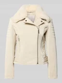 Kurtki damskie - Kurtka z imitacji skóry z kieszeniami zapinanymi na zamek błyskawiczny model ‘DARCEY’ - miniaturka - grafika 1