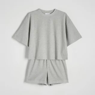 Piżamy damskie - Reserved - Dwuczęściowa piżama - Szary - grafika 1