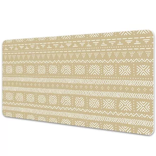 Podkładka na biurko z nadrukiem Żółty geometryczny kształt 90x45 cm - Podkładki na biurko - miniaturka - grafika 1