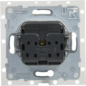 Legrand Gniazdo 2P+Z IP44 - 16 A - 250 V~ - zaciski automatyczne - z przesłoną , BIAŁY SUNO - Gniazdka elektryczne - miniaturka - grafika 1