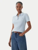 Swetry damskie - Tommy Hilfiger Sweter WW0WW41474 Niebieski Regular Fit - miniaturka - grafika 1