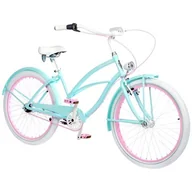 Rowery - Plumbike Rower miejski La Donna Vicky 3B 26 cali damski Miętowo-różowy Raty - miniaturka - grafika 1