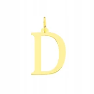Wisiorki - Zawieszka Złota Literka "D" Pr. 585 - miniaturka - grafika 1