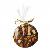 Czekolada - Medalion czekolada mleczna ze śliwką i migdałami - aksamitna, intensywnie mleczna czekolada z owocami, idealny podarunek który z pewnością wywoła uś.. - miniaturka - grafika 1
