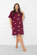 Piżamy damskie - Koszula nocna damska krótki rękaw Kwadro - Italian Fashion - miniaturka - grafika 1