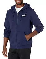 Bluzy męskie - PUMA Męska bluza z kapturem Essentials małe logo na całej długości bluza z kapturem, płaszcz dwurzędowy, XL - miniaturka - grafika 1