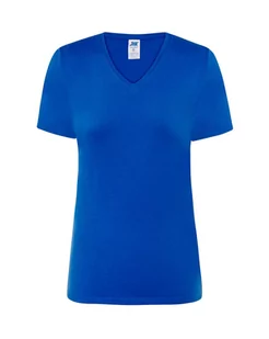 T-shirt Damski chabrowy dekolt w serek roz. XL - Odzież robocza - miniaturka - grafika 1