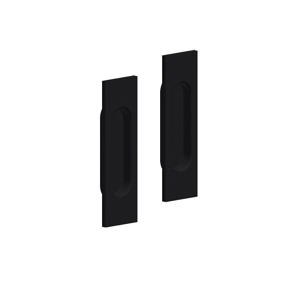 Uchwyt wpuszczany do drzwi przesuwnych, prostokątny 125×33, komplet 2 sztuki, czarny