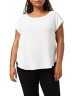 Bluzki damskie - Only Kobiety Onlvic Ss Solid Top Noos Ptm Bluzka, Biały, 34 - miniaturka - grafika 1