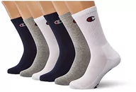 Skarpetki damskie - Champion Unisex Core 6pp Crew stopki, granatowy, biały, jasnoszary melanż, 43-46 EU - miniaturka - grafika 1