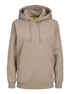 JACK & JONES Damska bluza z kapturem Jxabbie Rlx Ls Every Hood Swt Noos, Brindle, M, beż, M - Bluzy damskie - miniaturka - grafika 1