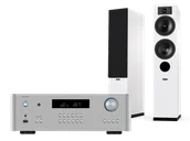 Zestawy stereo - Rotel RA-1572 MkII (srebrny) + Tesi 5 (biały) - miniaturka - grafika 1