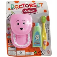 Zabawy w naśladowanie dorosłych - Zestaw Mały Dentysta Akcesoria Zabawka Doctor Set Nauka Mycia Zębów - miniaturka - grafika 1