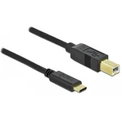 Kable USB - Delock Kabel usb type-c(m)->usb-b(m) 2.0 2m black - miniaturka - grafika 1