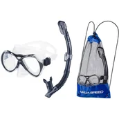 Maski do nurkowania - Zestaw do snorkelingu dla dorosłych Aqua Speed Manus Borneo + worek - miniaturka - grafika 1