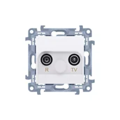 Gniazdka elektryczne - LEDart antenowe RTV końcowe białe CAK.01/11 Kontakt Simon10 - miniaturka - grafika 1