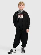 Bluzy dla chłopców - 4F Bluza dresowa loose z kapturem chłopięca - czarna 158/164 (12-14 lat) - miniaturka - grafika 1