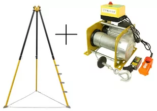 Lekki aluminiowy statyw bezpieczeństwa (udźwig: 1000 kg) + wyboru: wciągarka Tretos Military 00081697 - Wciągarki - miniaturka - grafika 1