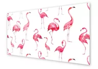 Dekoracje domu - Panel kuchenny HOMEPRINT Flamingi na białym tle 120x60 cm - miniaturka - grafika 1