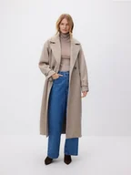 Moda i Uroda OUTLET - Reserved - Płaszcz z wełną - brązowy - miniaturka - grafika 1