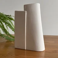 Wazony i flakony - Wazon ceramiczny Biały Deconstructed Vase White - miniaturka - grafika 1