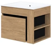 Szafki łazienkowe - Szafka pod umywalkę DUESA 1S 60cm dąb złoty HALMAR - miniaturka - grafika 1