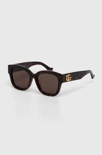 Gucci okulary przeciwsłoneczne damskie kolor brązowy - Okulary przeciwsłoneczne - miniaturka - grafika 1