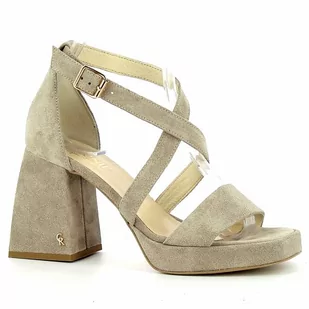 Zamszowe sandały damskie CARINII - Carinii - Sandały damskie - miniaturka - grafika 1