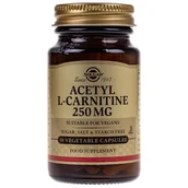 Witaminy i minerały - Solgar, Acetyl L-Karnityny, 250 mg, 30 kapsułek - miniaturka - grafika 1
