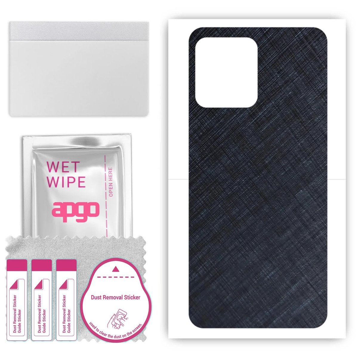 Folia naklejka skórka strukturalna na TYŁ do Motorola Moto X40 - Tytan Niebieski - apgo SKINS