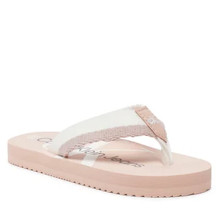 Japonki Calvin Klein Jeans V3A8-80843-0058 M Pink/White X054 - Buty dla dziewczynek - miniaturka - grafika 1
