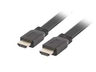 LANBERG LANBERG Kabel HDMI-HDMI M/M v2.0 1m czarny płaski (CA-HDMI-21CU-0010-BK) - Kable - miniaturka - grafika 4